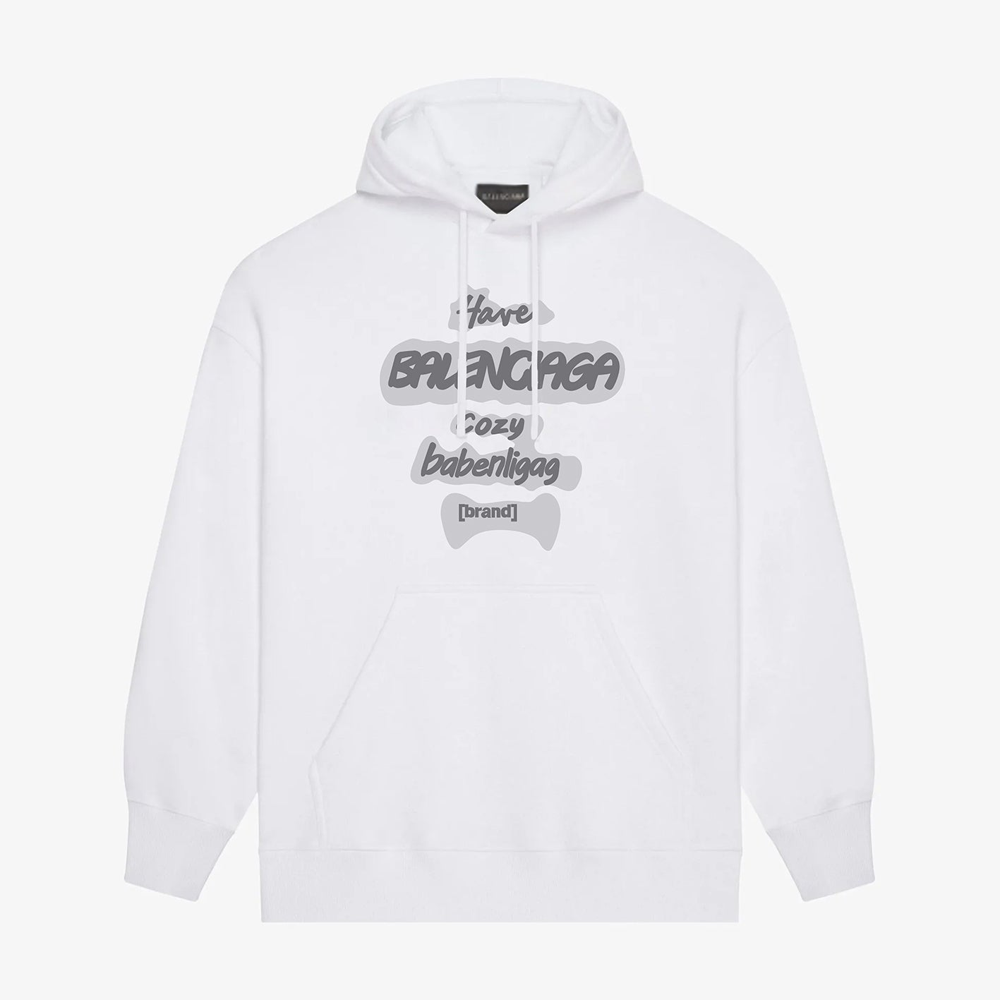 Gray Letter Print Hoodie