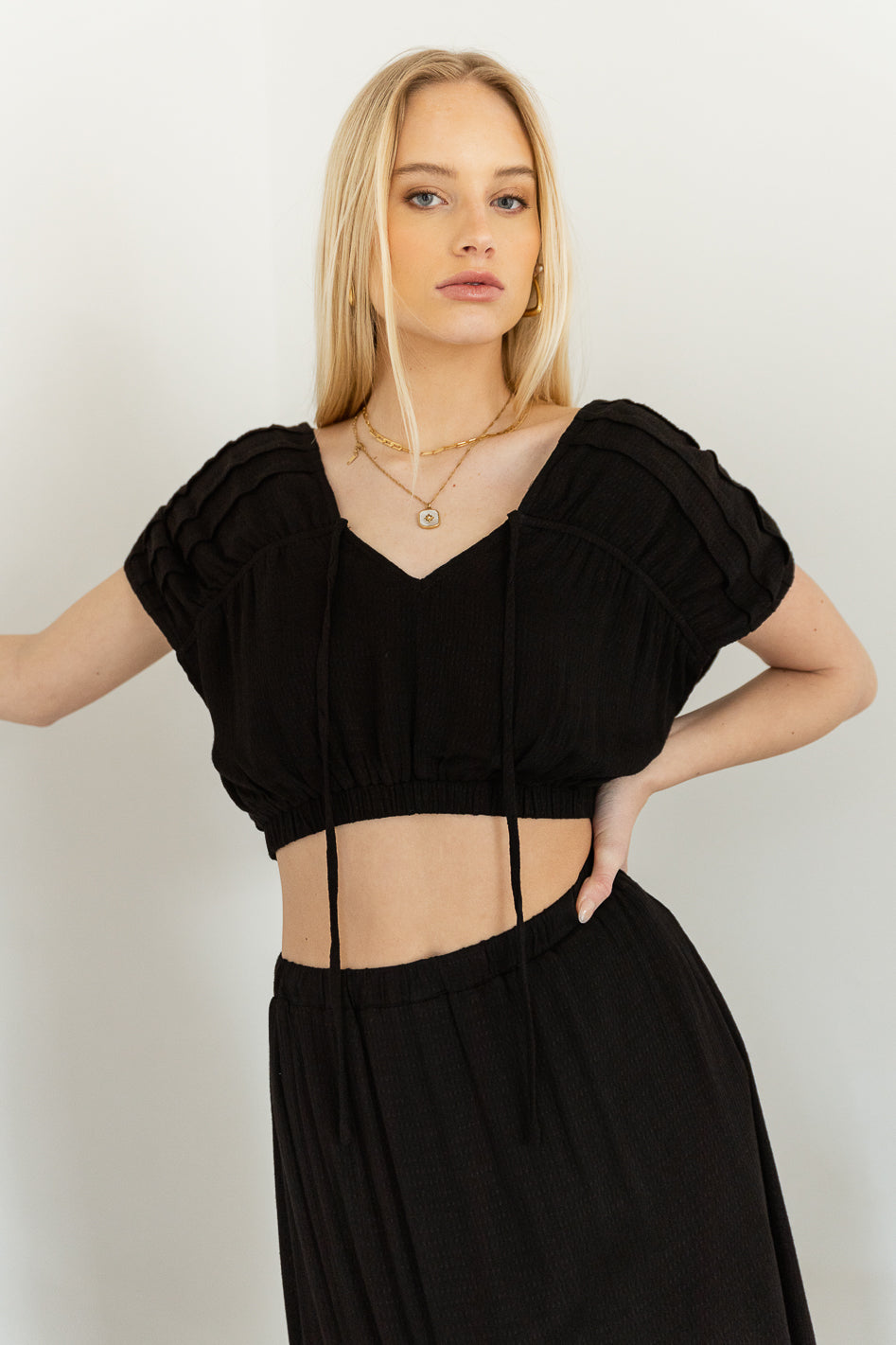 Korynne Crop Top in Black - FINAL SALE