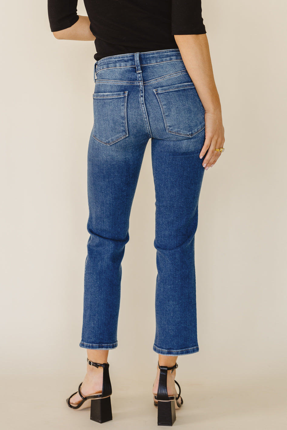 Tillie Straight Leg Jeans in Dark Wash - FINAL SALE