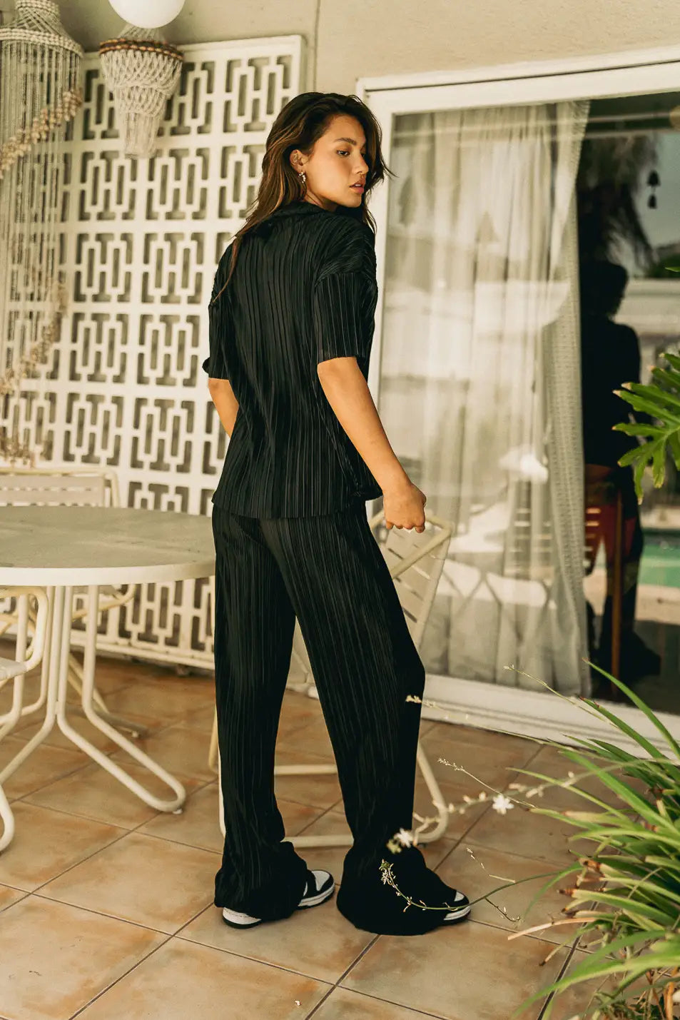 Clara Ribbed Pants in Black