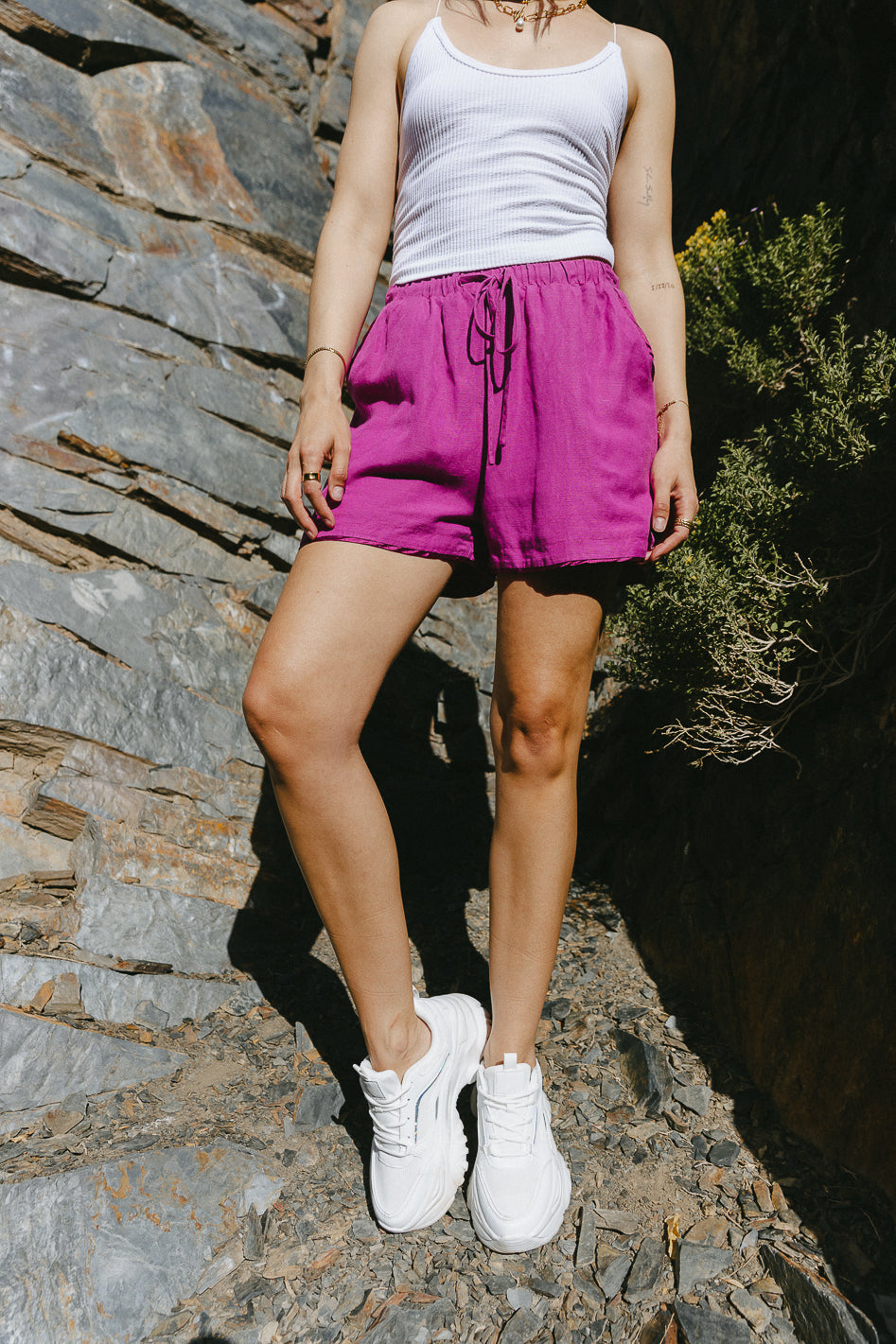 Jasmine Shorts in Magenta