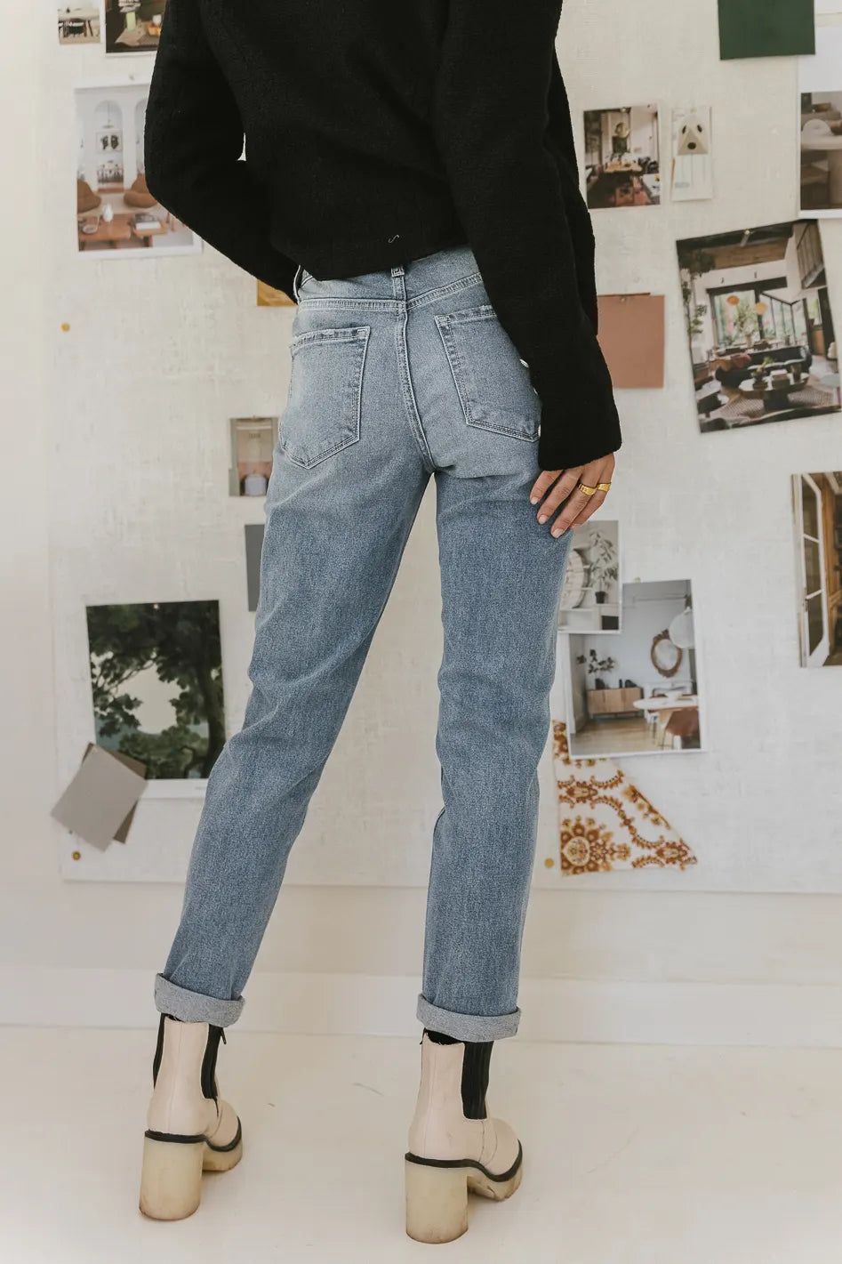 Erika Distressed Mom Jeans