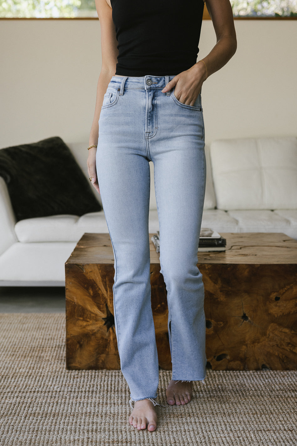 Ryan Bootcut Jeans in Light Wash