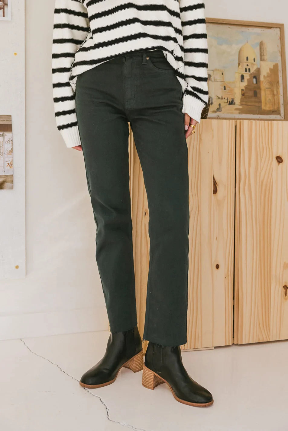 Amara Straight Leg Jeans in Emerald