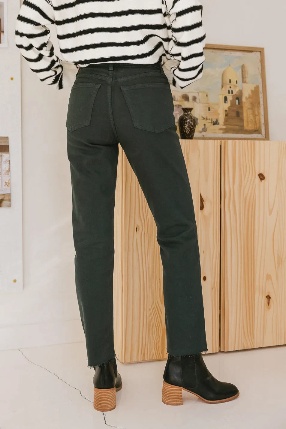 Amara Straight Leg Jeans in Emerald