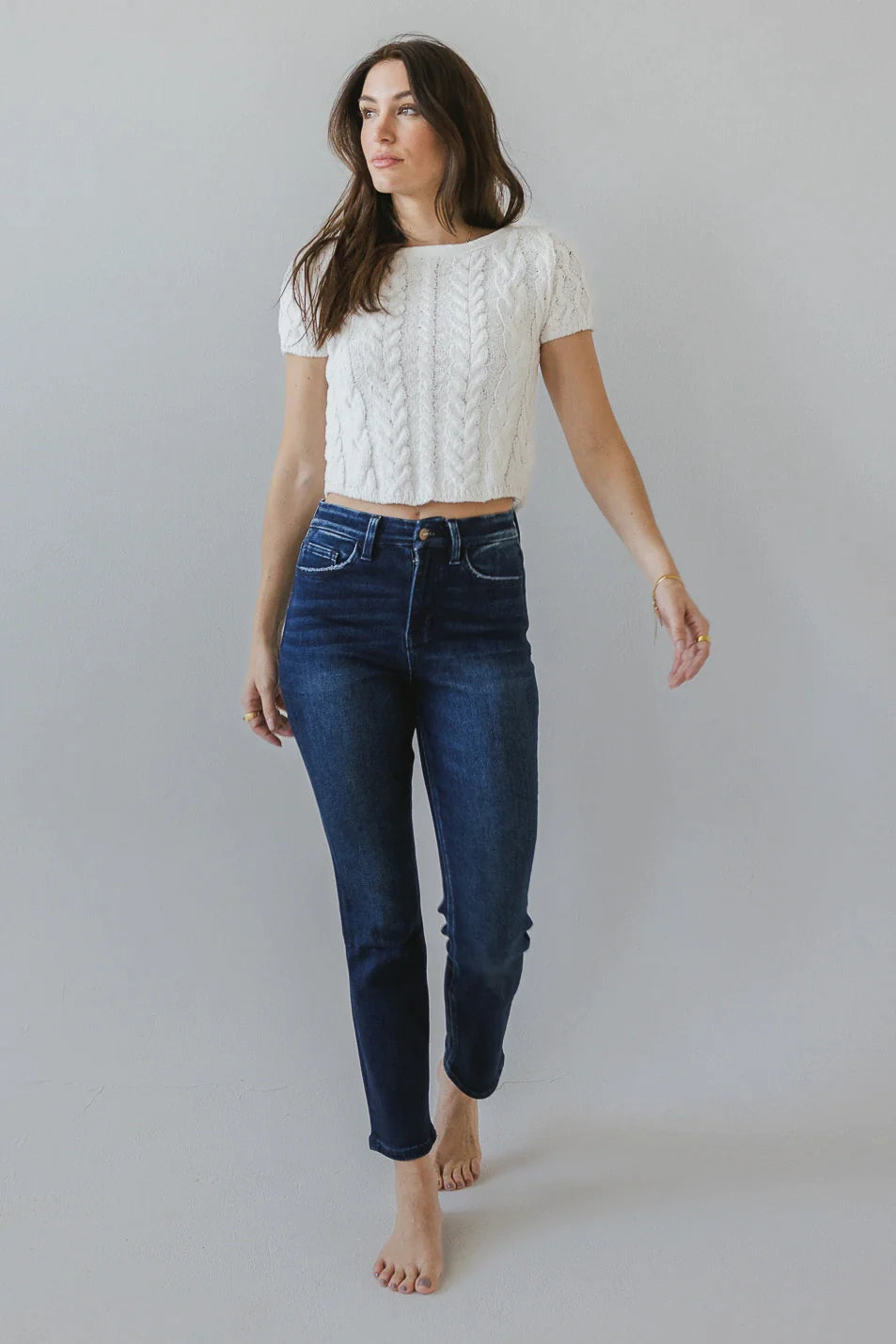 Maria Slim Straight Leg Jeans