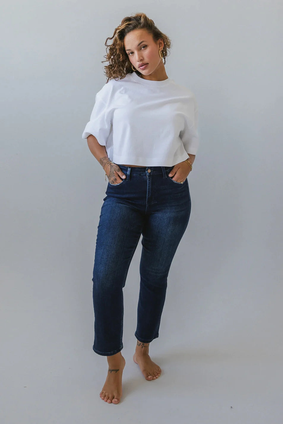 Maria Slim Straight Leg Jeans