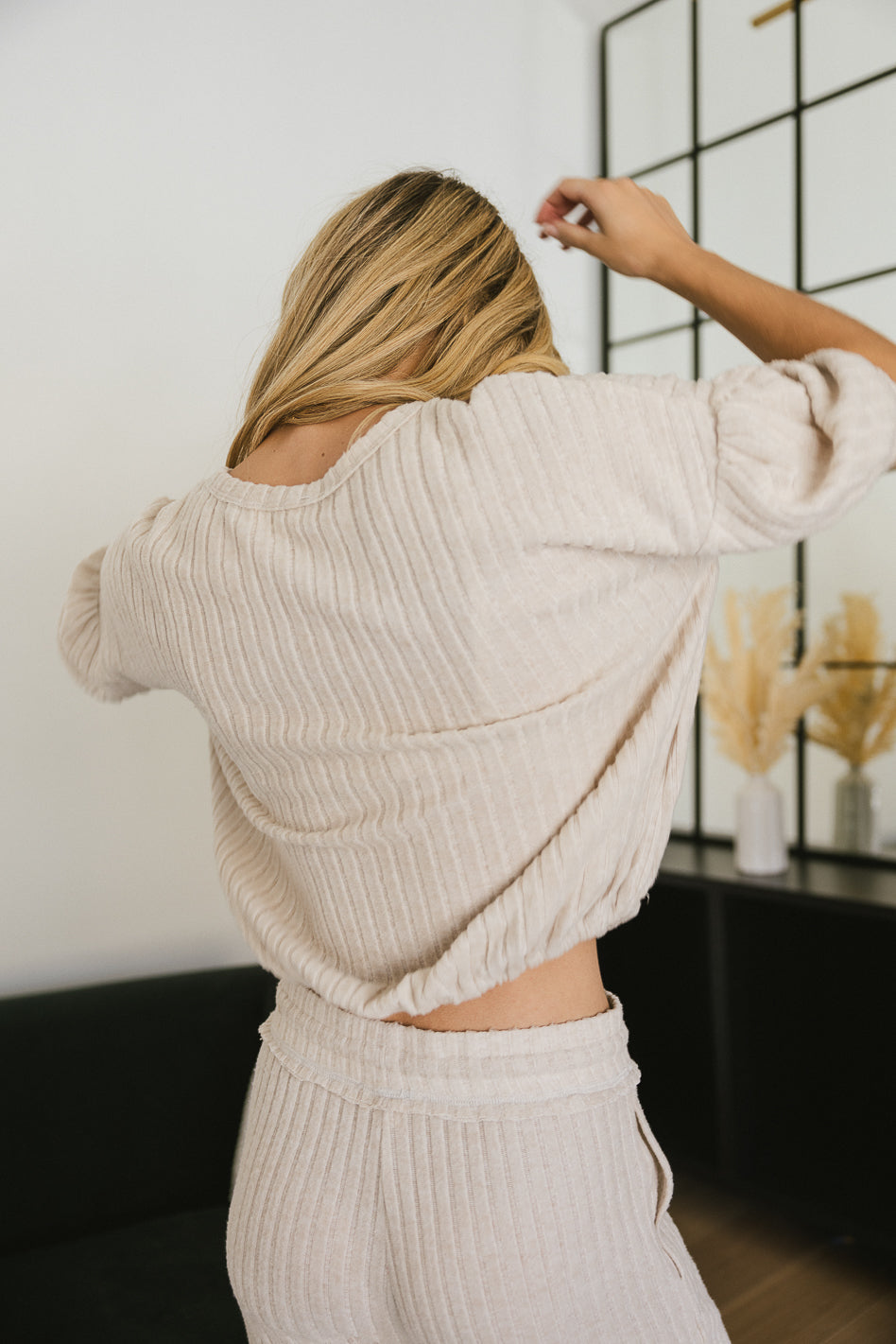 Keiko Ribbed Top in Cream