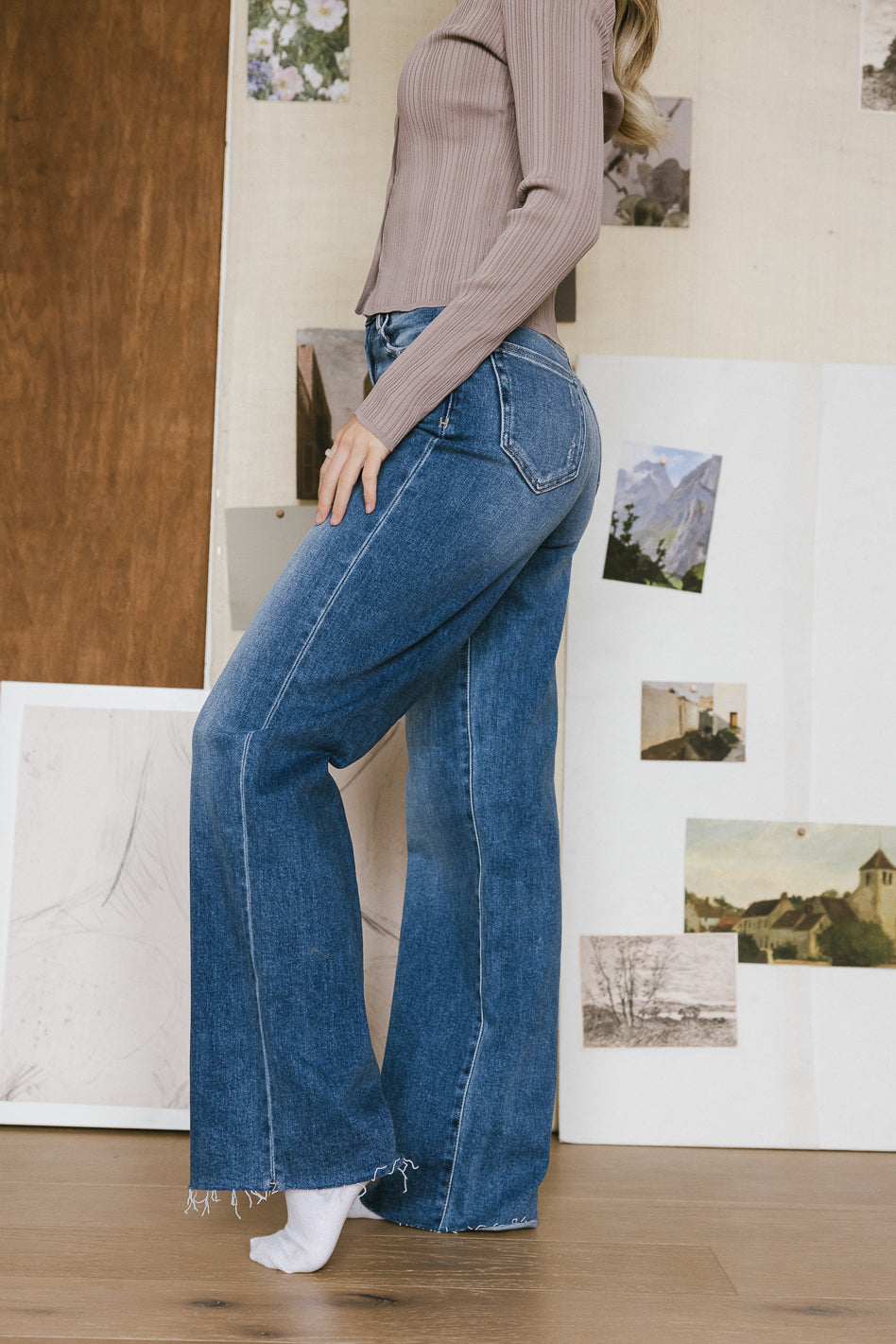 Riley Dad Jeans in Medium Wash