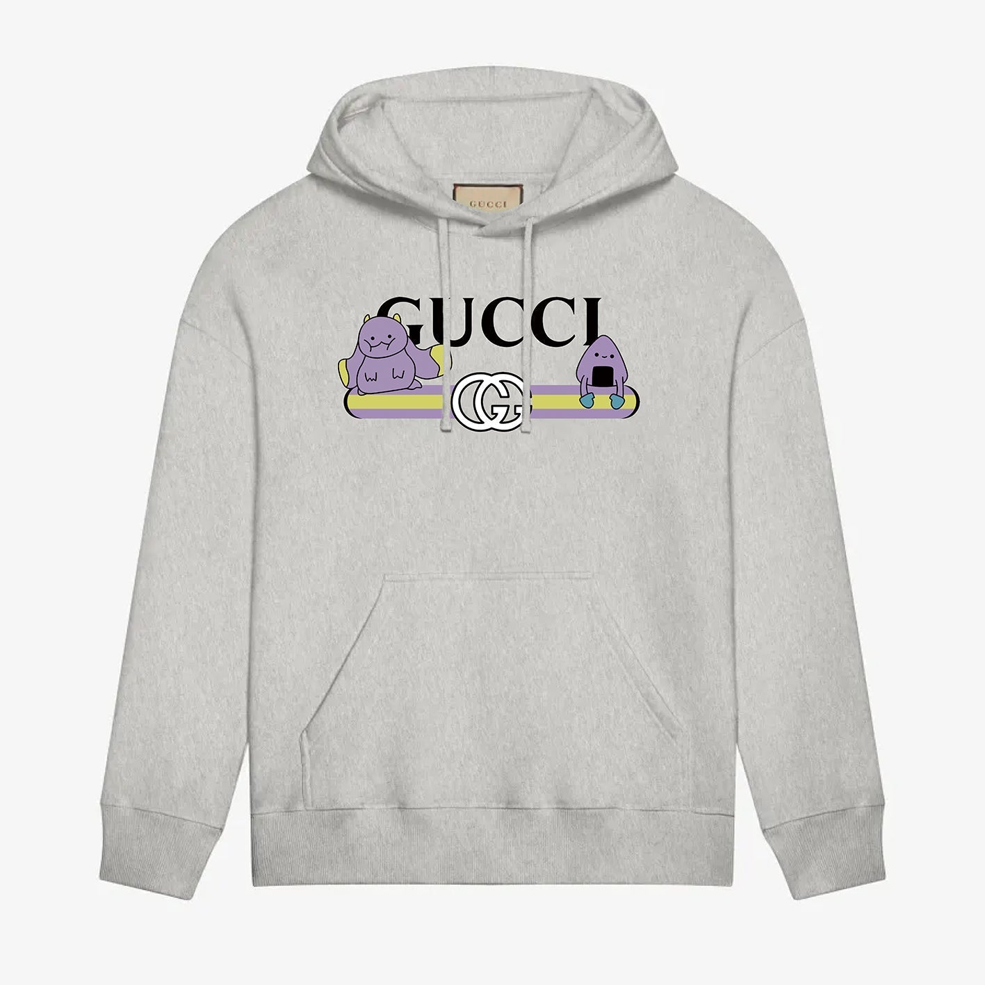 Purple Doll Print Hoodie