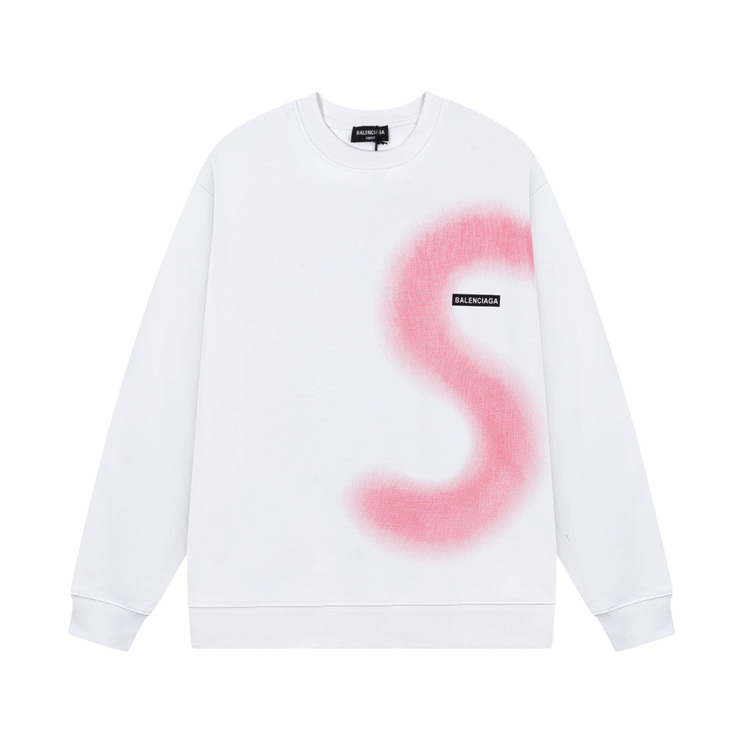 S Letter Print Sweatshirt