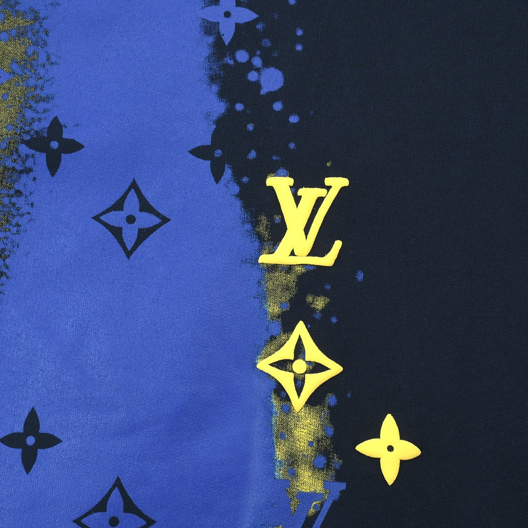 Blue Yellow Print Sweatshirt